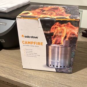Solo Stove Stainless Steel Portable Campfire Stove never used.